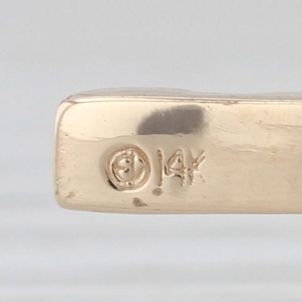 Small Nugget Cross Pendant 14k Yellow Gold Religious Jewelry