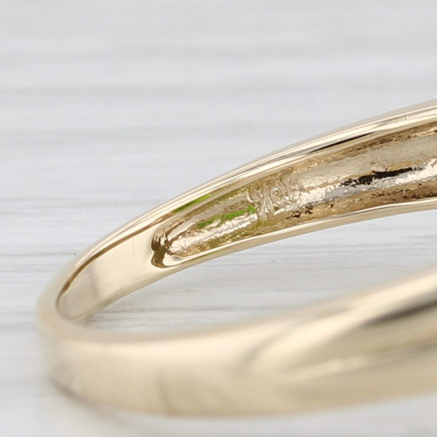 Light Gray 1.58ctw Green Chrome Diopside Diamond Ring 10k Yellow Gold Size 7.25