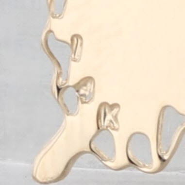Detailed Butterfly Pendant 14k Yellow Gold Thin Small Drop Charm