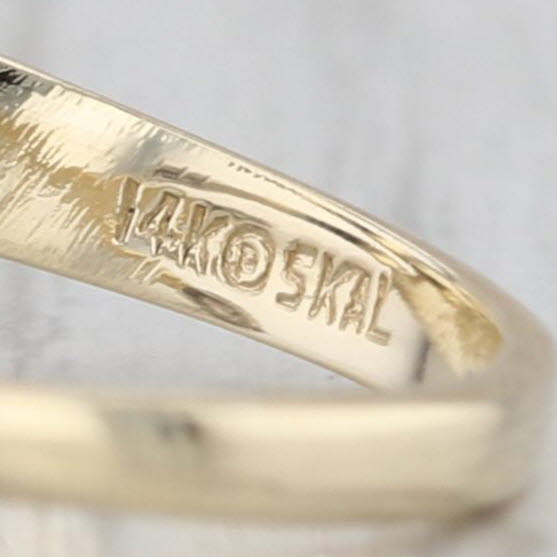 Diamond Spray Bypass Ring 14k Yellow White Gold Size 6.25 Adjustable