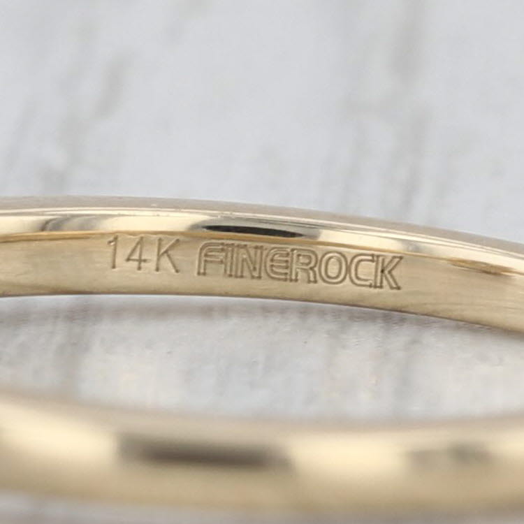 0.16ctw Diamond Solitaire Engagement Ring 14k Yellow Gold Size 6.25 Promise