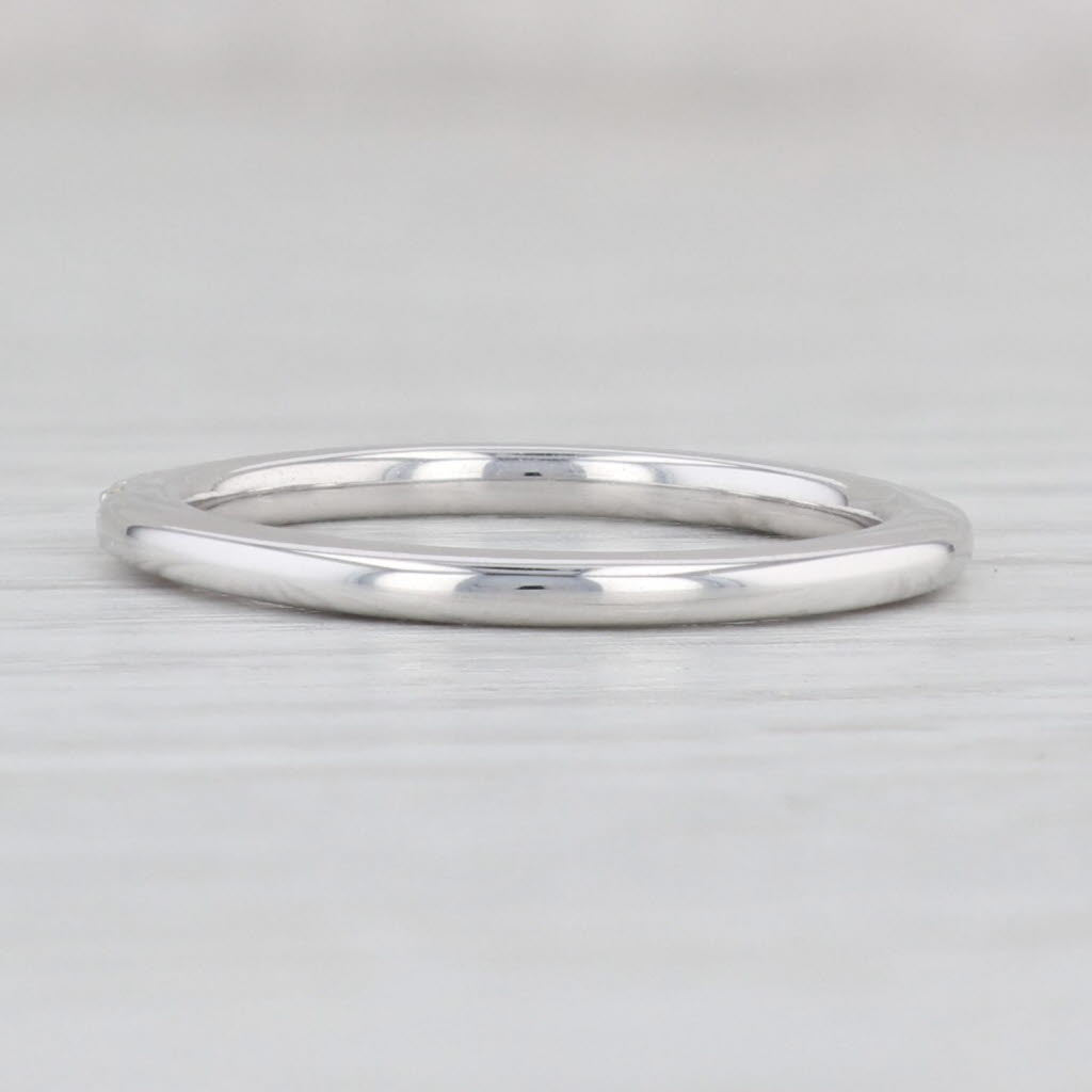 Light Gray New 0.20ctw Diamond Wedding Band 14k White Gold Size 6.5 Stackable Ring