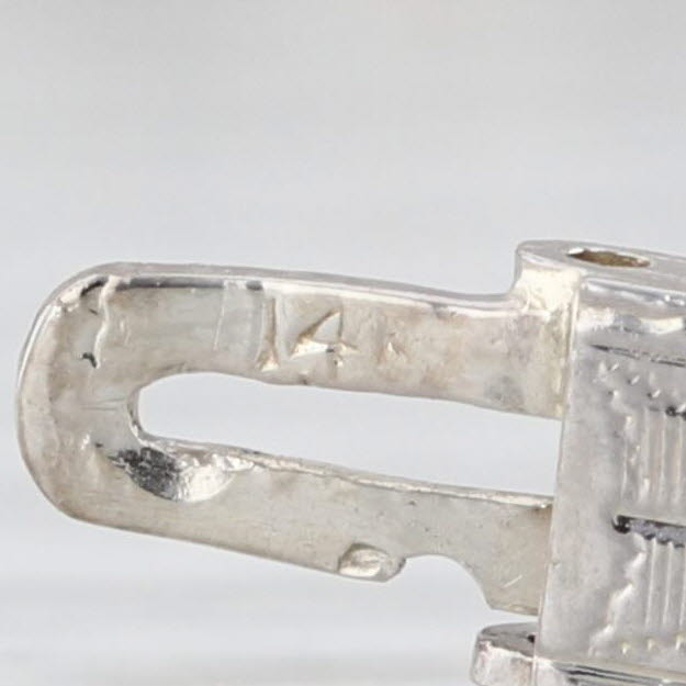 Art Deco Lab Created Sapphire Diamond Link Bracelet 6.75" 4.5mm