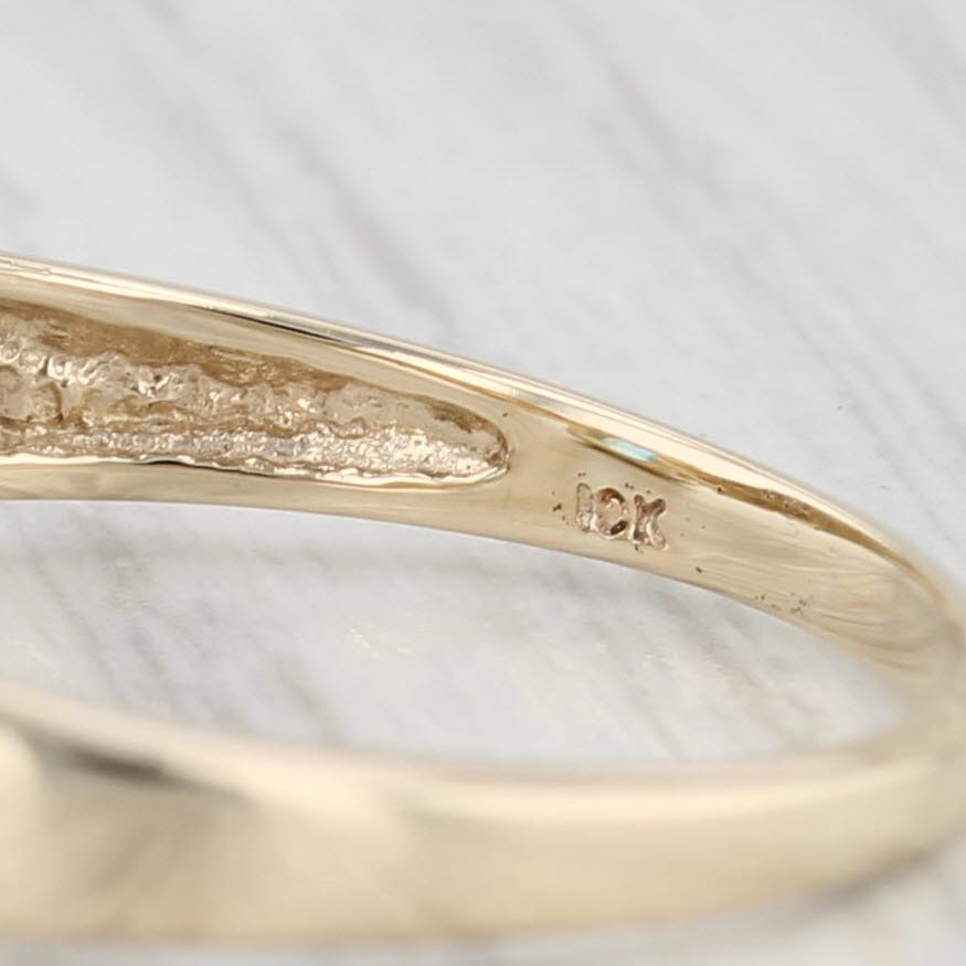 Light Gray 1.70ct Blue Topaz Solitaire Ring 10k Yellow Gold Size 10.25 Emerald Cut