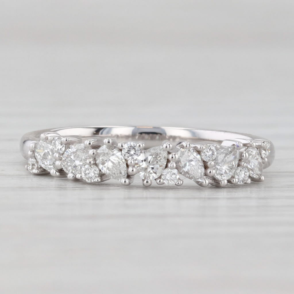 Light Gray New 0.43ctw Diamond Wedding Band 14k White Gold Stackable Anniversary Ring S 6.5