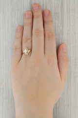 0.60ctw Marquise Diamond Engagement Ring 14k Yellow Gold Size 9.5 Bypass