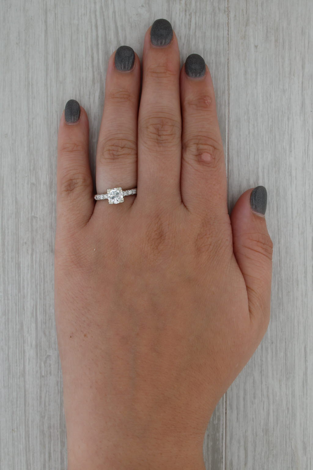 Vintage 1.08ctw Transitional Round Engagement Ring Platinum Size 7