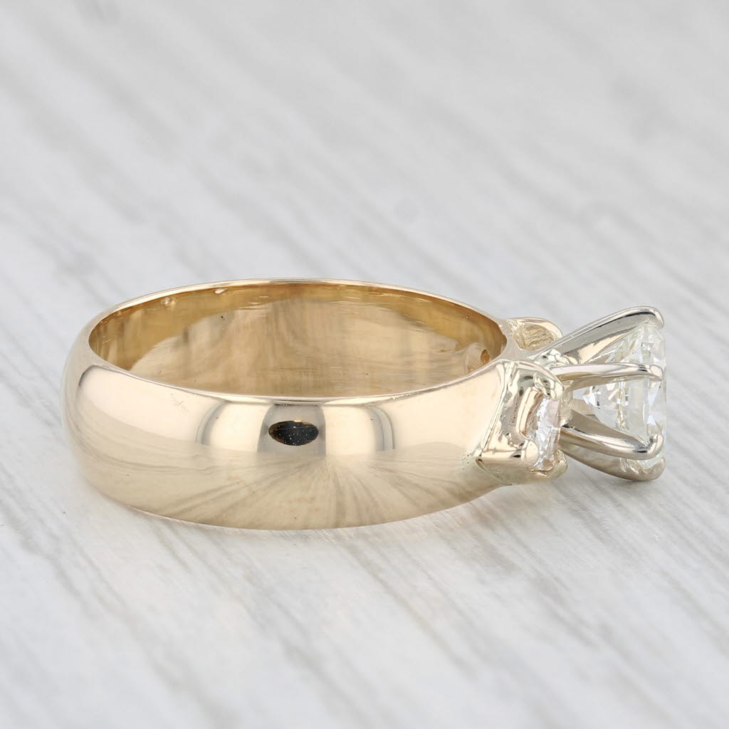 Light Gray 1.19ctw Oval Diamond Engagement Ring 14k Yellow Gold Size 7.25