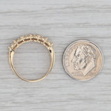 0.25ctw Diamond Wedding Band Stackable Ring 10k Yellow Gold Sz 6.25 Anniversary