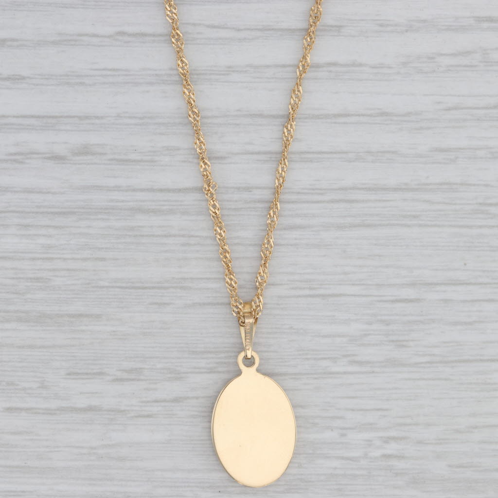 Gray Mother & Child Cameo Pendant Necklace 18k Gold 22.5" Singapore Chain Milor Italy