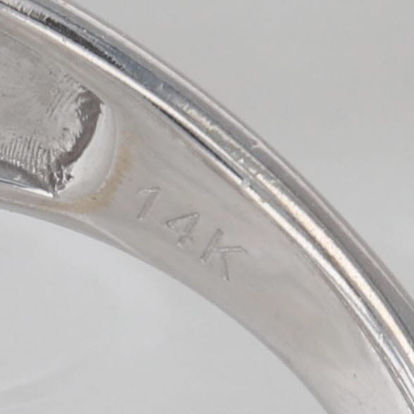 Gray Effy 1.15ctw Diamond Cross Over Ring 14k White Gold Channel Set Baguettes