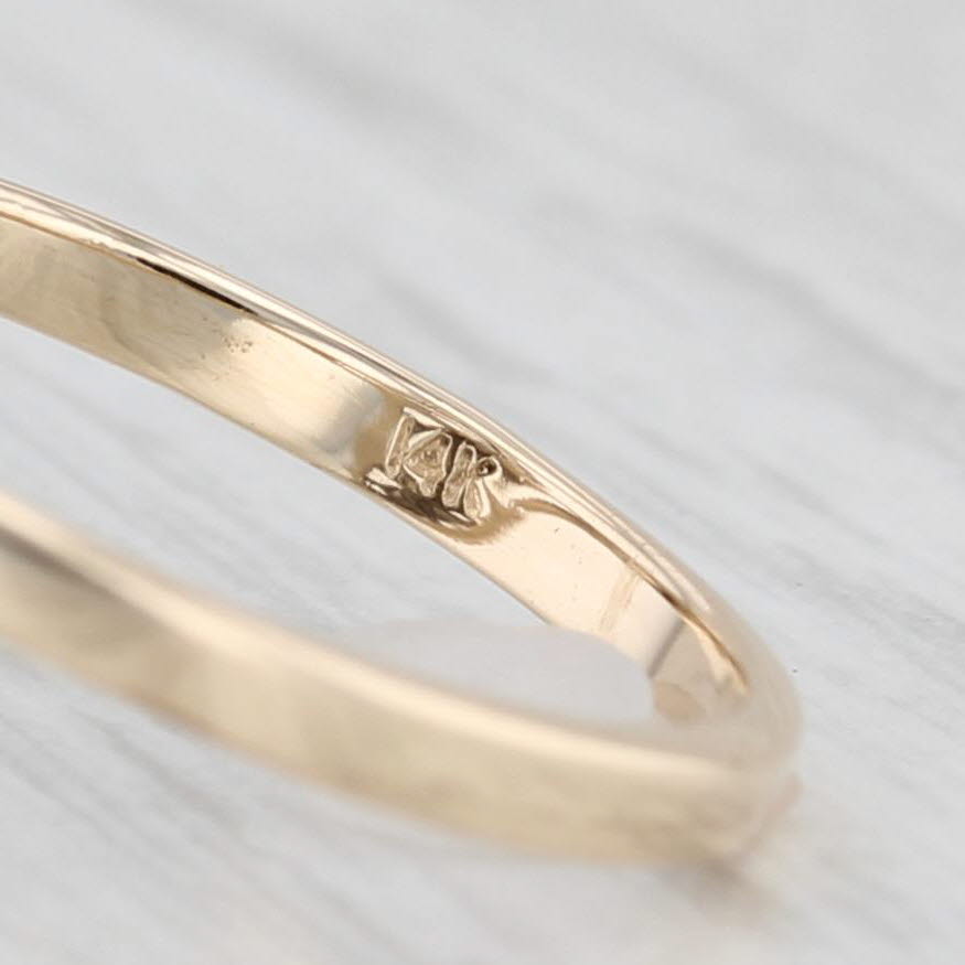 Light Gray 0.70ctw Diamond Cluster Ring 14k Yellow Gold Bypass Size 7.25 Cocktail