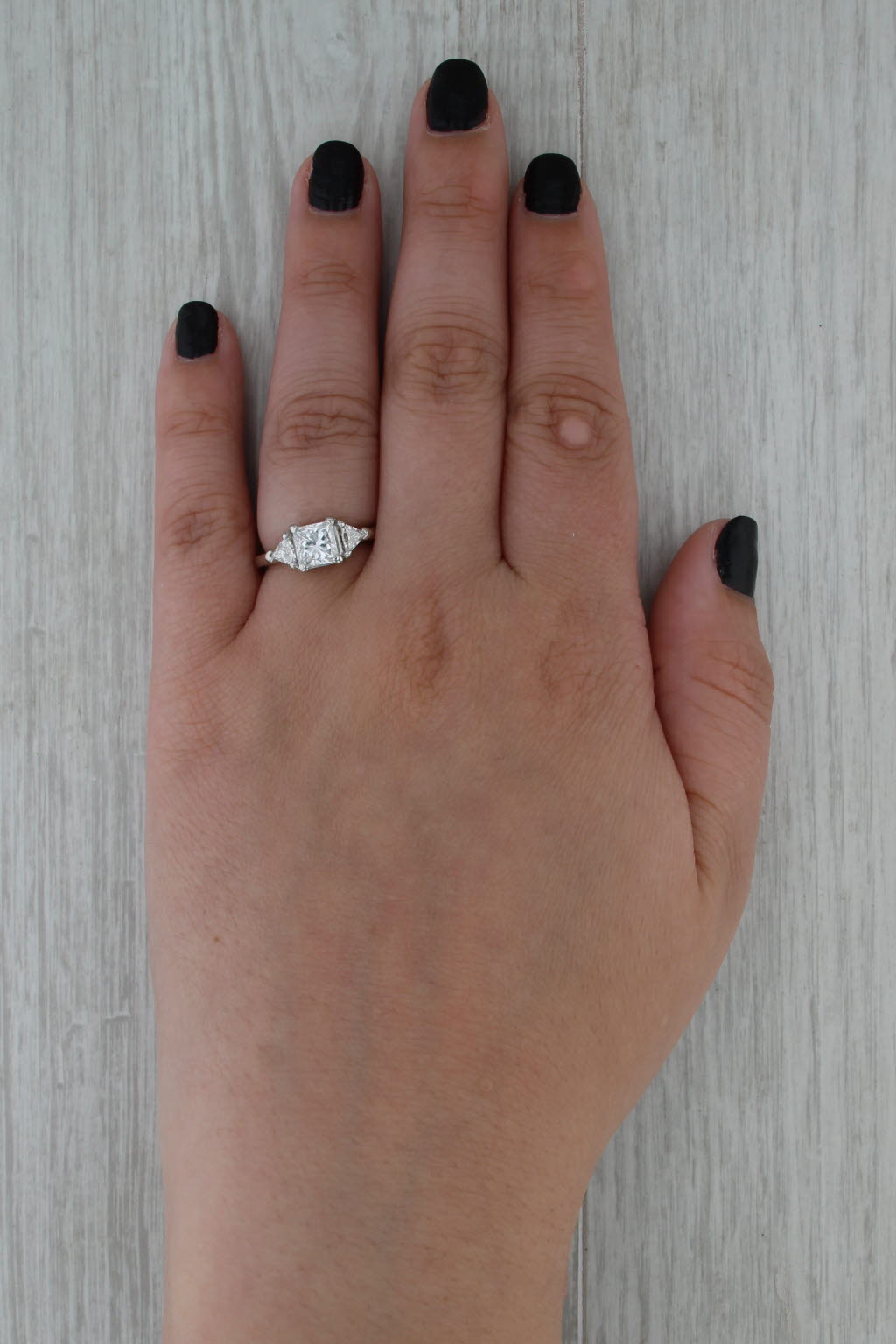 GIA 1.70ctw Princess Diamond Engagement Ring 950 Platinum Size 6 VVS1 D