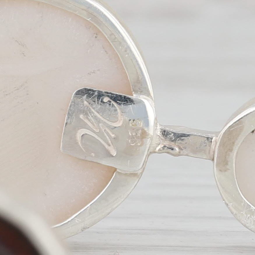 New Nina Nguyen Black White Druzy Quartz Geode Bangle Bracelet Sterling Silver
