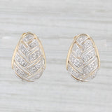0.10ctw Diamond Teardrop Earrings 14k Gold