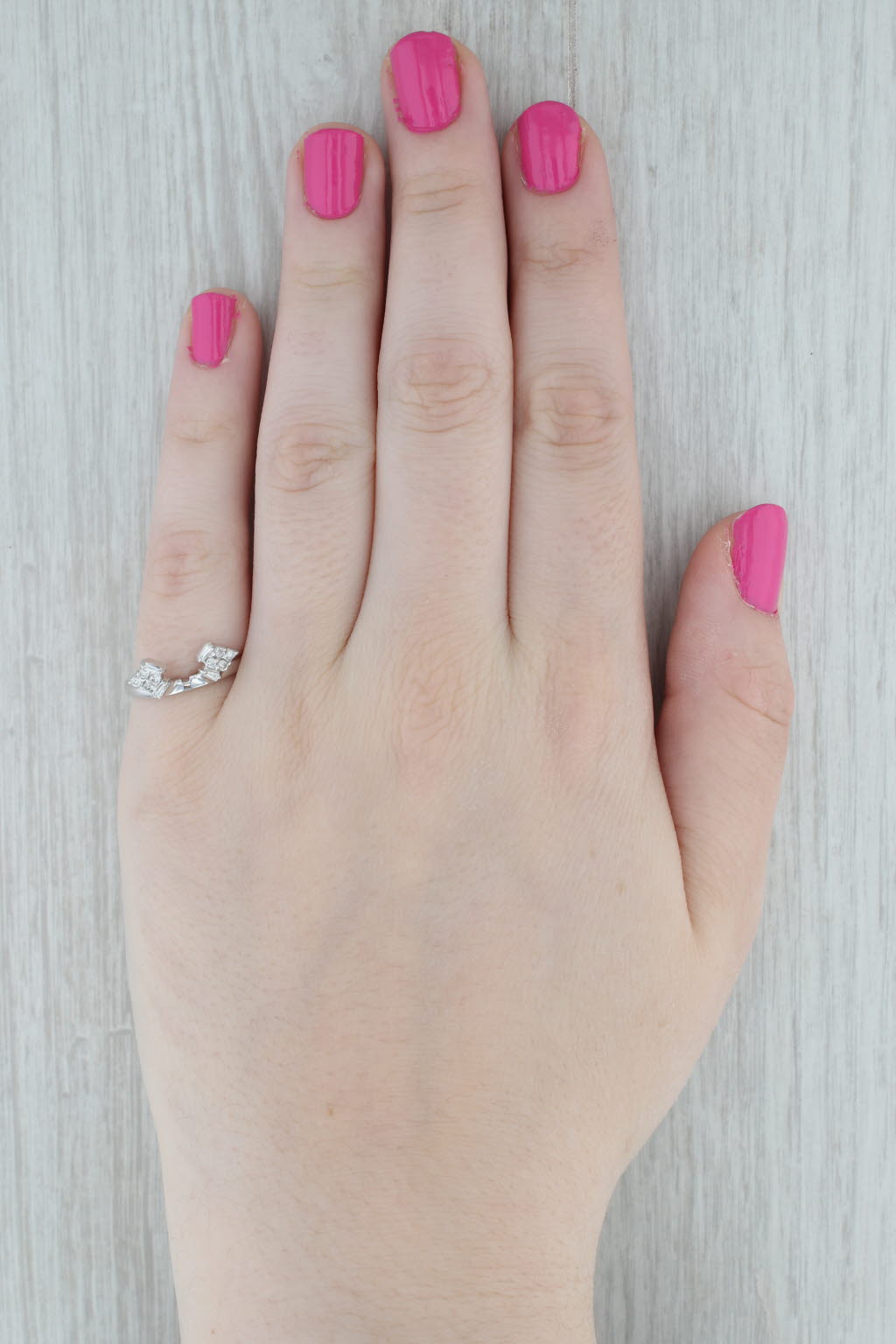 Gray 0.20ctw Diamond Ring Jacket Guard 14k White Gold Size 7 Bridal Wedding