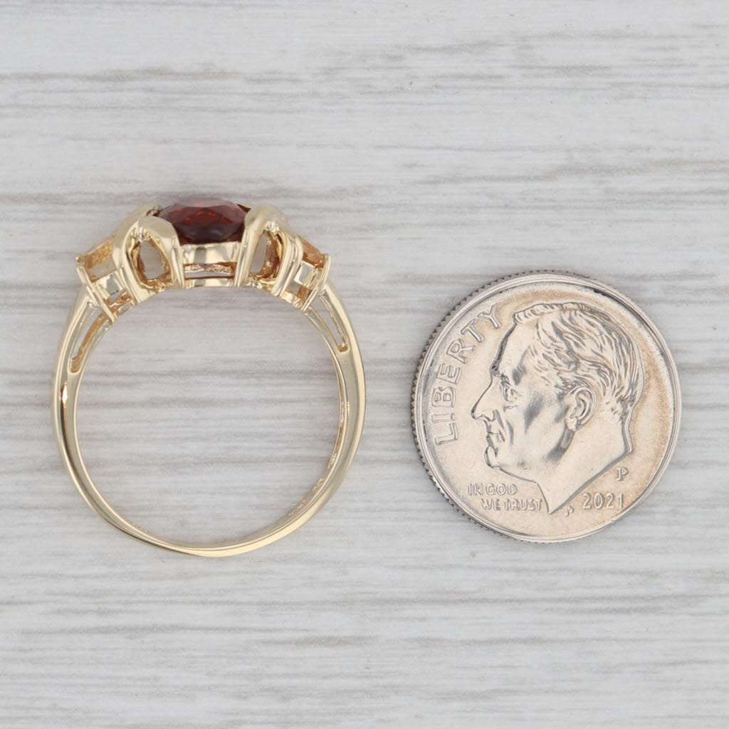 Gray 1.60ct Maderia Citrine Ring 14k Yellow Gold Size 7.25