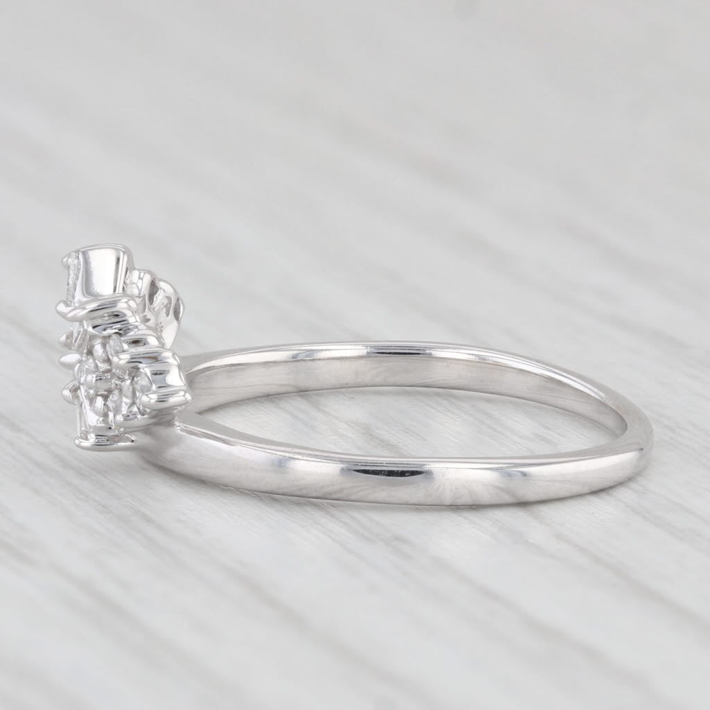 Light Gray 0.20ctw Diamond Ring Jacket Guard 14k White Gold Size 7 Bridal Wedding