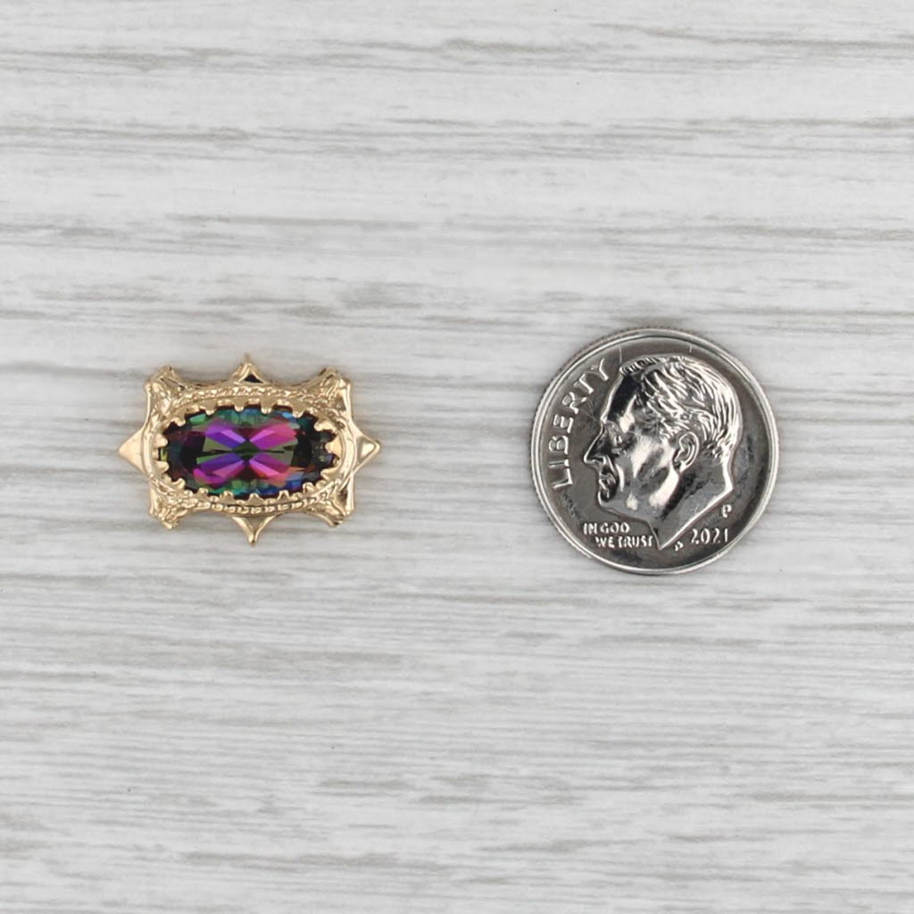 Richard Klein 2.30ctw Purple Mystic Topaz Slide Bracelet Charm 14k Yellow Gold