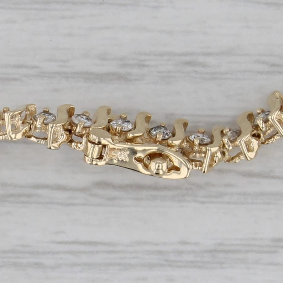 1.35ctw Diamond Tennis Bracelet 14k Yellow Gold 6.5" 4.9mm