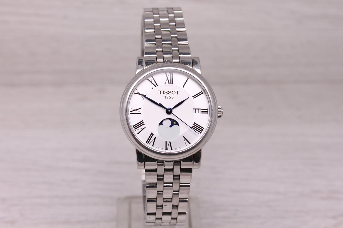 Tissot Carson Premium Moonphase Quartz Watch Steel Swiss Date T122.223.11.033.00