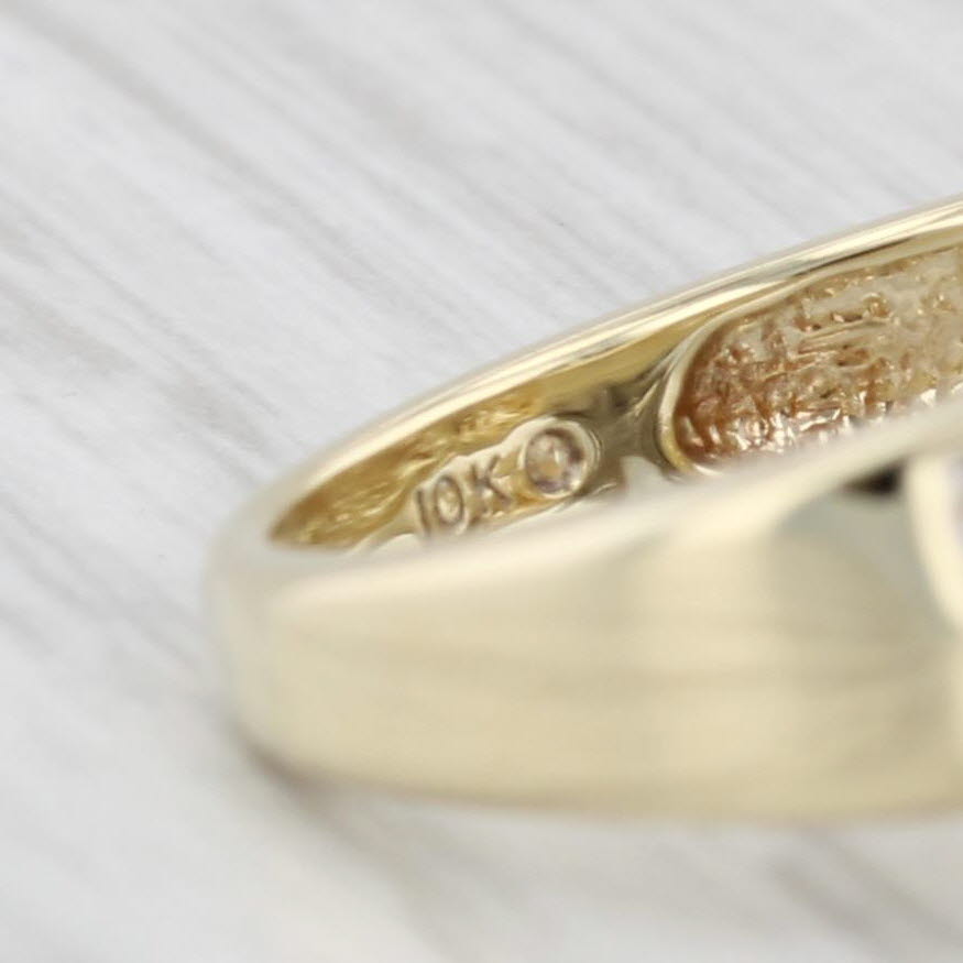 Light Gray 0.85ctw Diamond Cluster Ring 10k Yellow Gold Size 7 Engagement