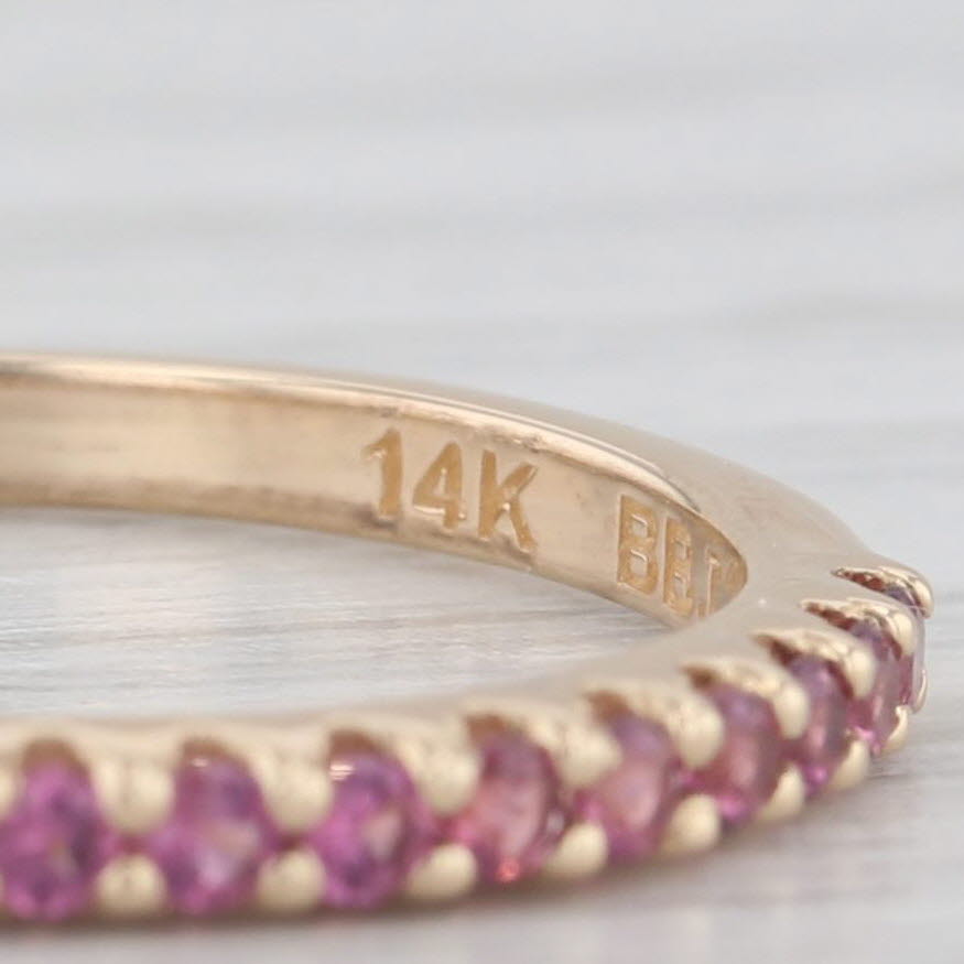 Light Gray 0.50ctw Garnet Stackable Band 14k Yellow Gold Size 6 Wedding Ring
