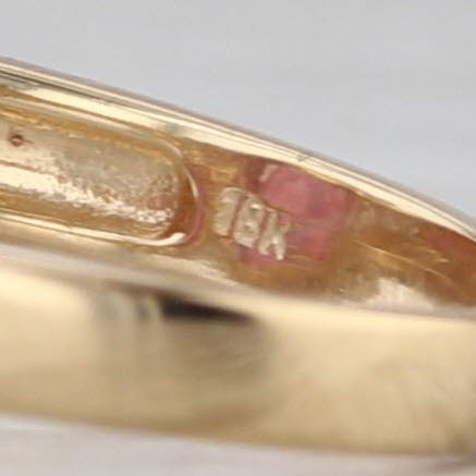 4.14ctw Oval Ruby Diamond Ring 18k Yellow Gold Size 7.75