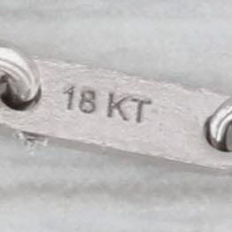 17.25" 0.7mm Cable Chain Necklace 18k White Gold Spark Lobster Clasp