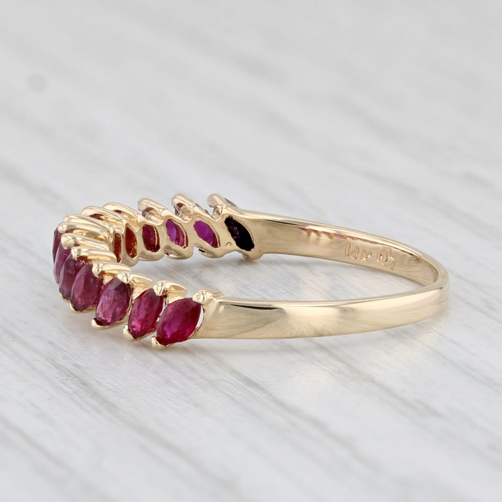 Light Gray 0.75ctw Ruby Ring 14k Yellow Gold Size 7 Stackable