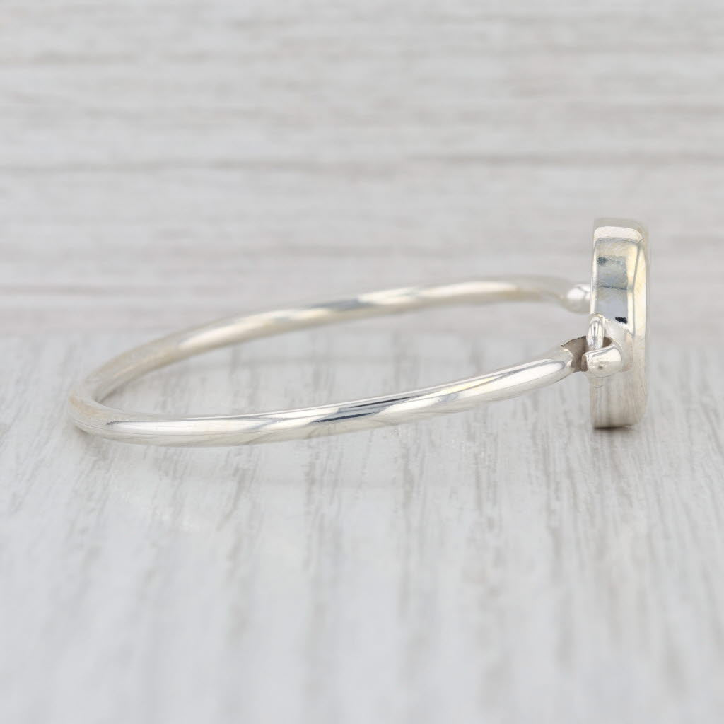 Engravable Bangle Bracelet Sterling Silver 6.25" Round ID