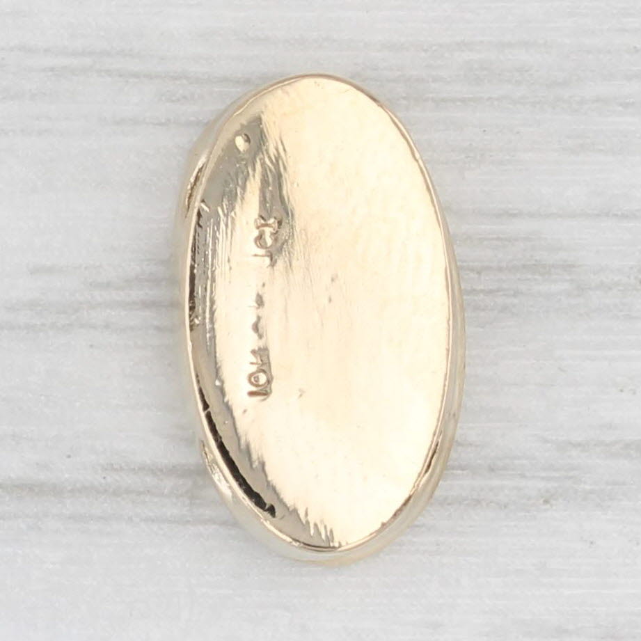 Light Gray Prayer Hands Cross Slide Bracelet Charm 10k Yellow Gold Vintage Richard Klein