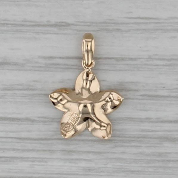 Small Flower Pendant 14k Yellow Gold Floral Drop