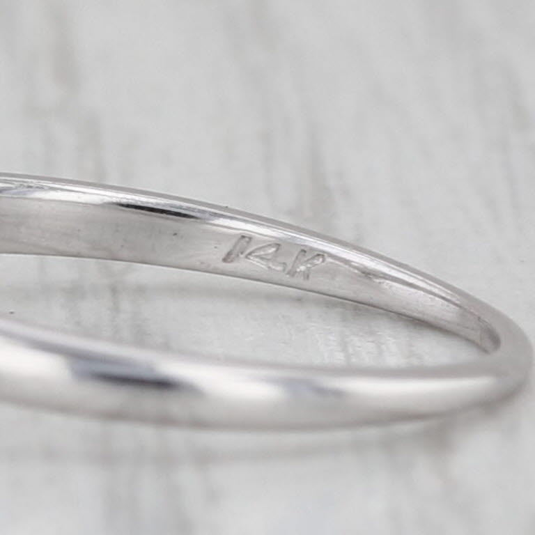 Toi et Moi 0.88ctw 2 Diamond Ring 14k White Gold Size 6 Anniversary Engagement