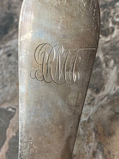 S Kirk & Son Rose Punch Ladle Sterling Silver Monogrammed 14.75" Floral Vintage