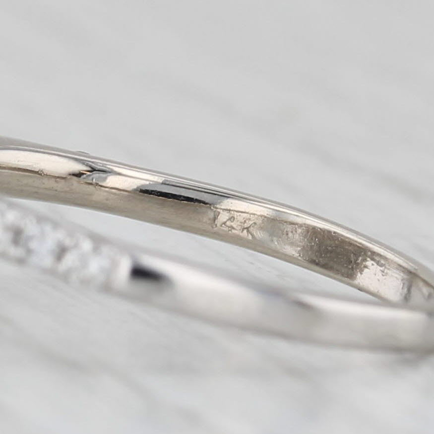 Light Gray 1.06ctw Round Diamond Halo Engagement Ring 14k White Gold Size 5.75