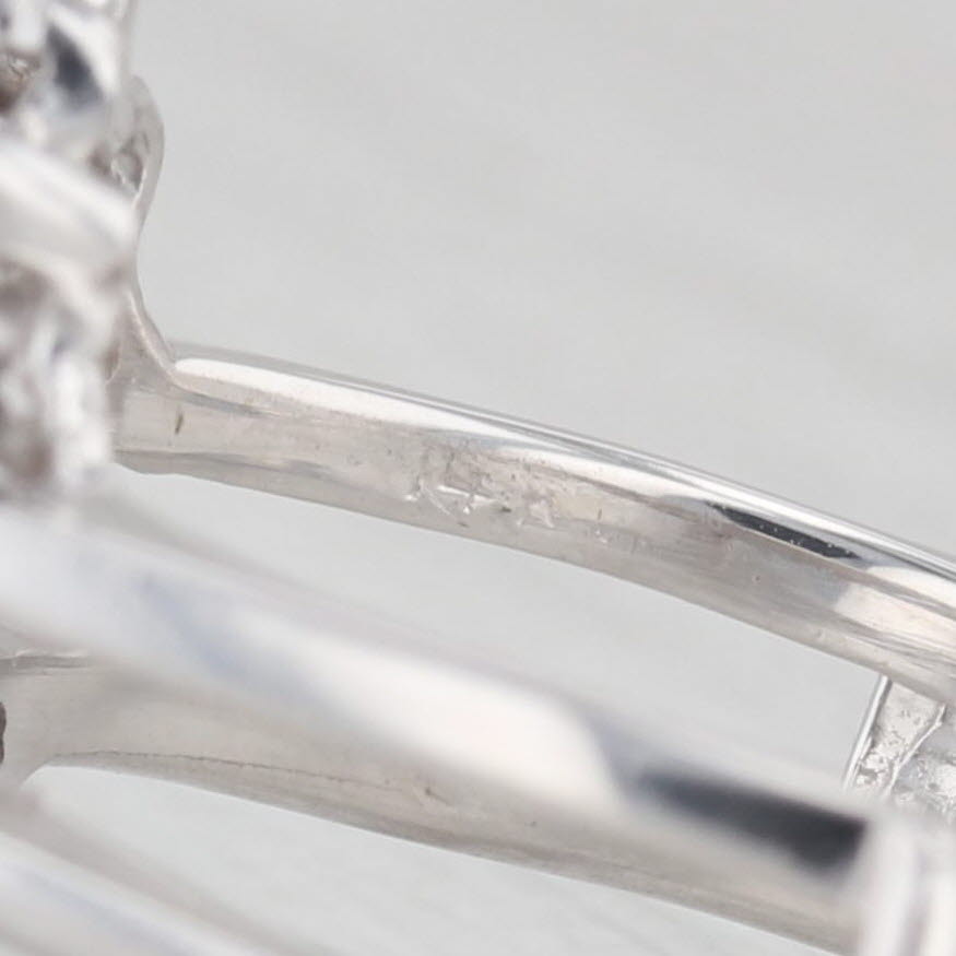 Light Gray 0.50ctw Diamond Ring Jacket Guard Wedding Bridal 14k White Gold Size 8.25