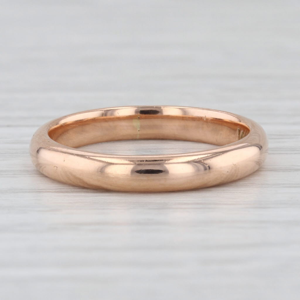 Antique 14k Rose Gold Wedding Band Engraved 1918 Stackable Size 7.5 Ring