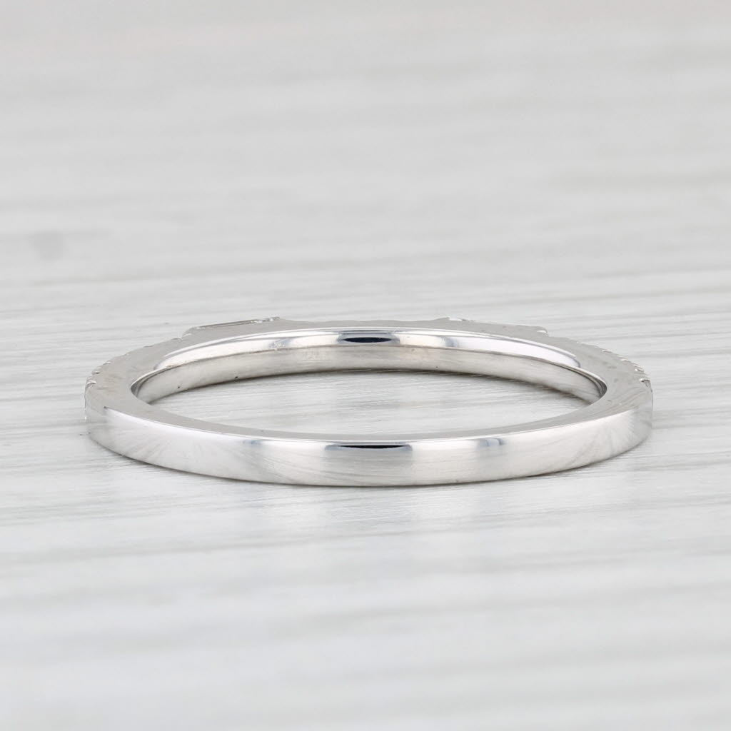 Light Gray New 0.35ctw Diamond Ring 14k White Gold Wedding Band Stackable Size 6.5