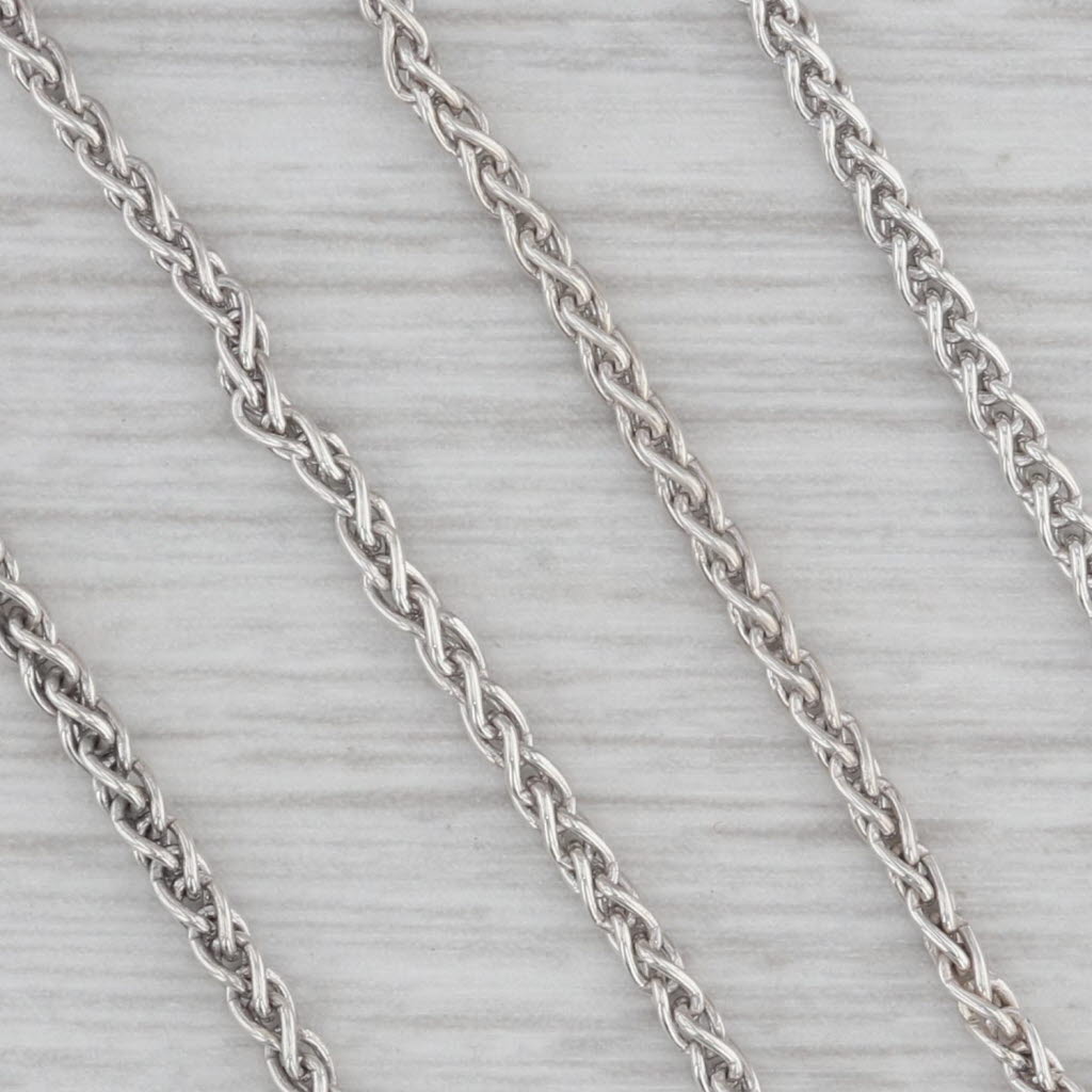 Gray Linked Hearts Pendant Necklace Sterling Silver 18.5" Wheat Chain James Avery