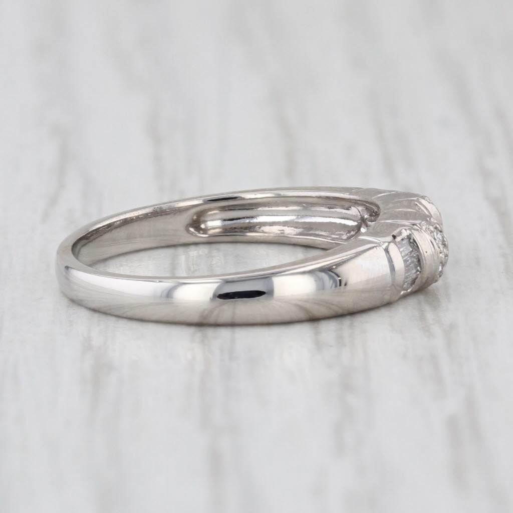 0.27ctw Diamond Wedding Band 950 Platinum Stackable Ring Size 6.5