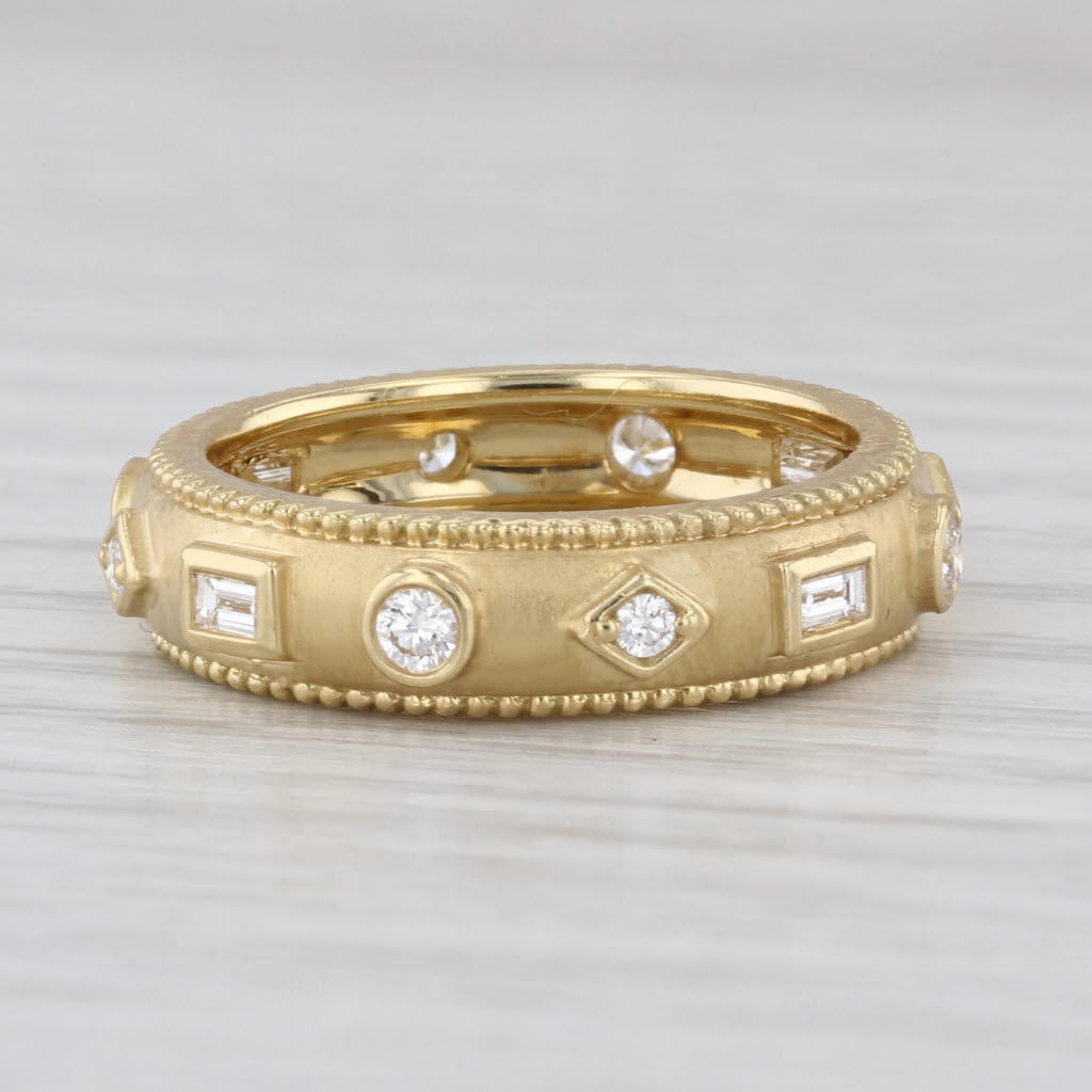 Penny Preville Diamond Eternity Ring 18k Yellow Gold Sz 6 Band Bridal Stackable