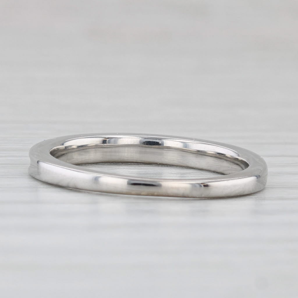 Light Gray 0.24ctw Diamond Wedding Band 14k White Gold Size 6.75 Stackable Channel Set