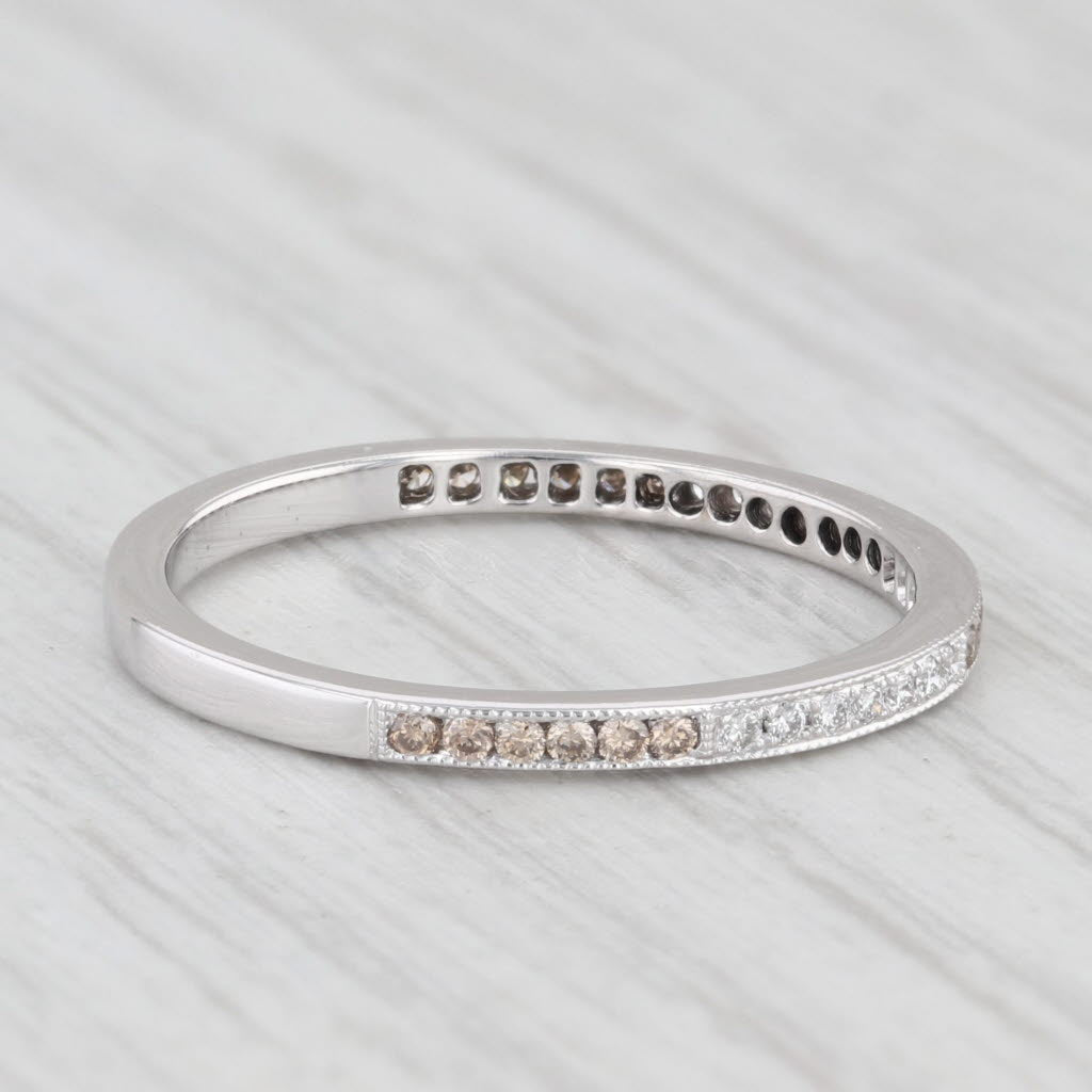 Light Gray New Diamond Band 14k White Gold Size 6 Wedding Stackable Ring Beverley K