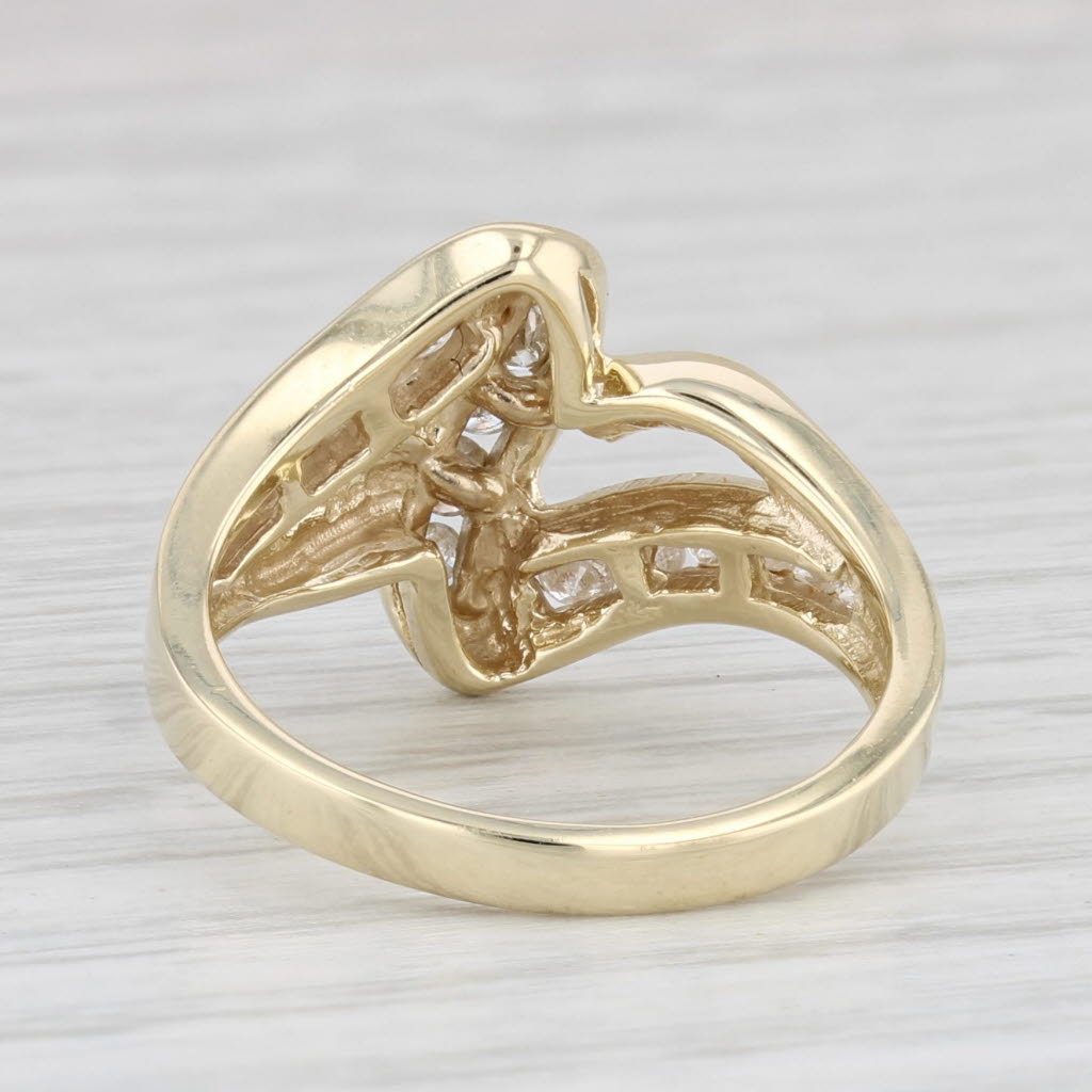 Light Gray 0.38ctw Diamond Zig Zag Ring 10k Yellow Gold Size 6.75