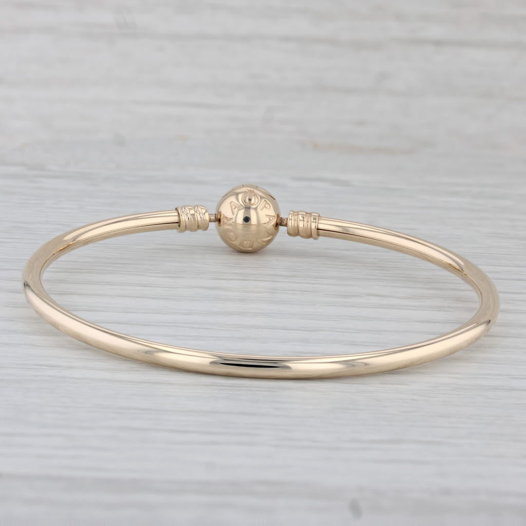 Gray Authentic Pandora Gold Bangle Charm Bracelet 550713 14k 7.5" 19cm
