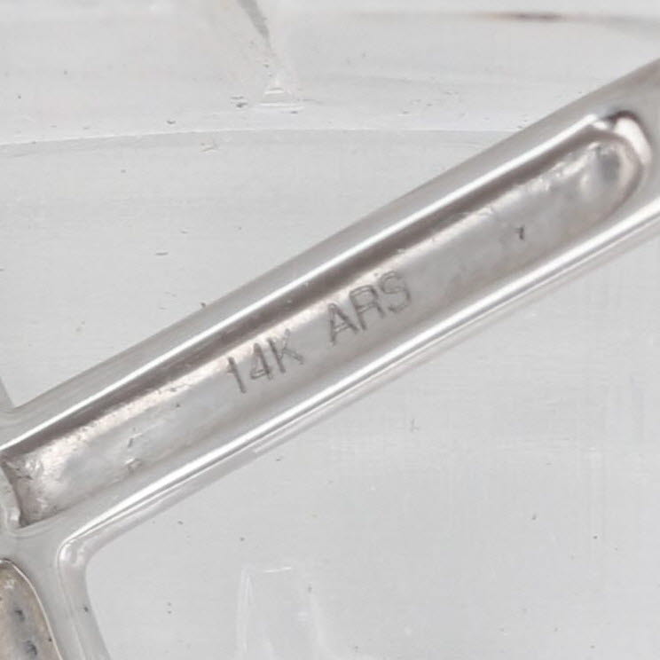 Diamond Accented Cross Pendant Necklace 14k White Gold 17" 19" Cable Chain