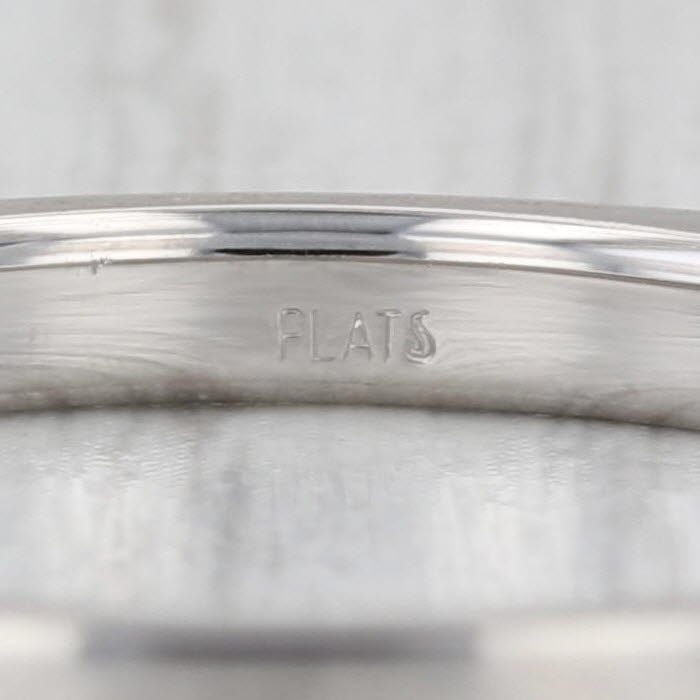 Euroshank Beveled Band Platinum Size 10.5 Ring Stackable Wedding Ring