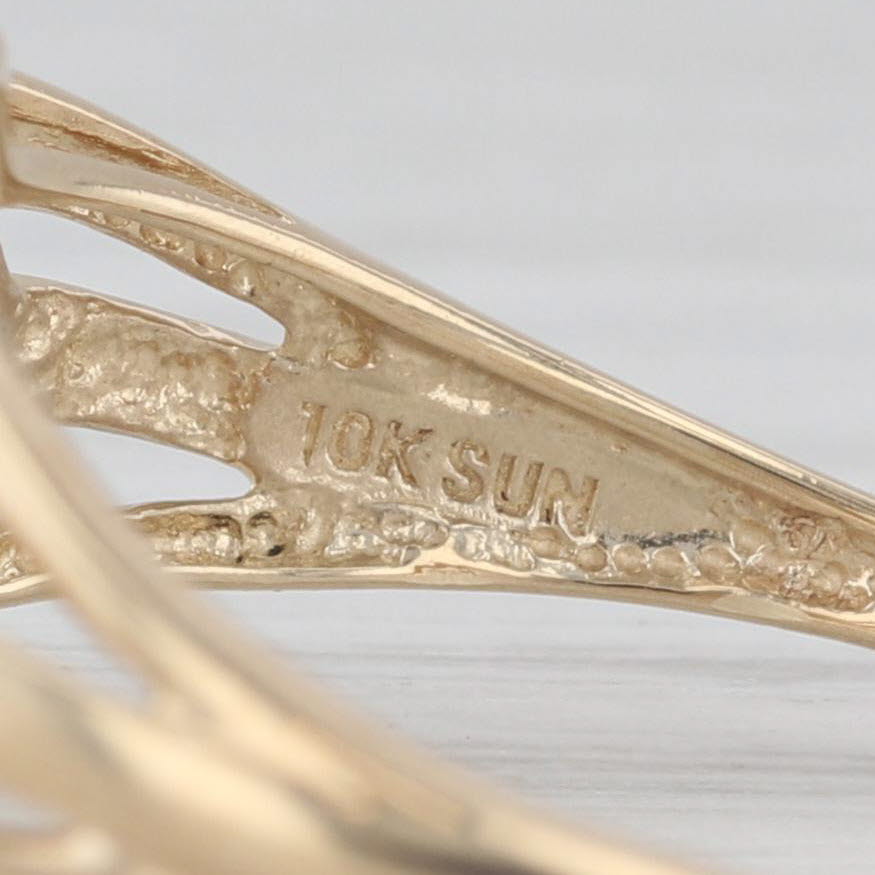 Gray 0.40ctw Diamond Cluster Engagement Ring 10k Yellow Gold Size 8.75