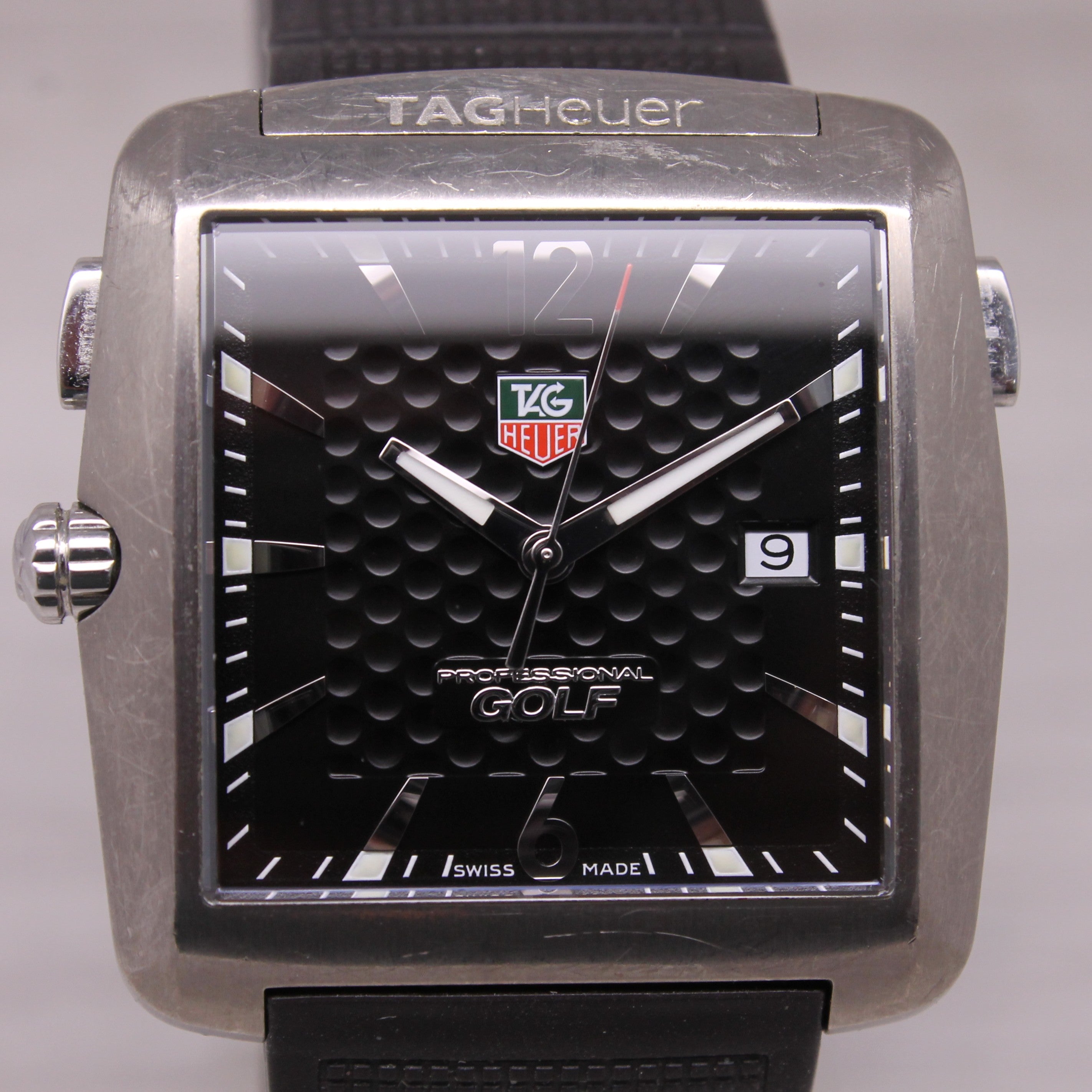 Tag Heuer Tiger Woods Professional Golf WAE1111 Titanium Steel Quartz Mens Watch